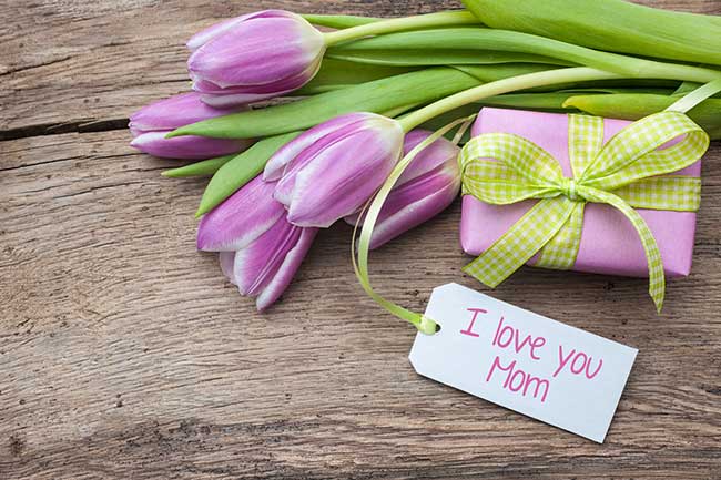 Mothers Day Ideas - Flowers And Gift Card