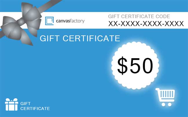 Mothers Day Ideas - Canvas Gift Certificate