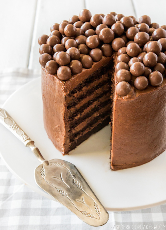 Chocolate Birthday Cake - Mousse Layer Cake