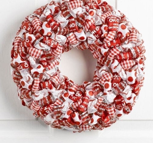 Christmas Decoration Ideas - Door Ribbon Wreath