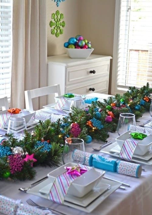 Christmas Decoration Ideas - Table Colourful