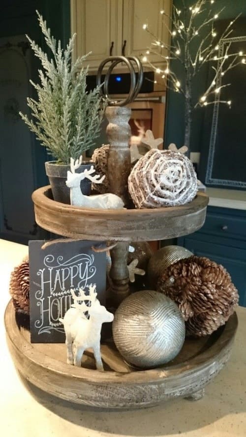Christmas Decoration Ideas - Table Tiered Tray