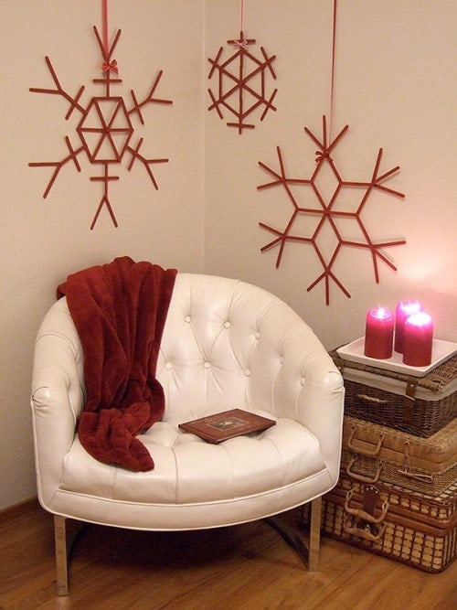 Christmas Decoration Ideas - Wall Giant Snowflakes