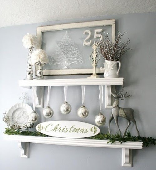 Christmas Decoration Ideas - Wall White