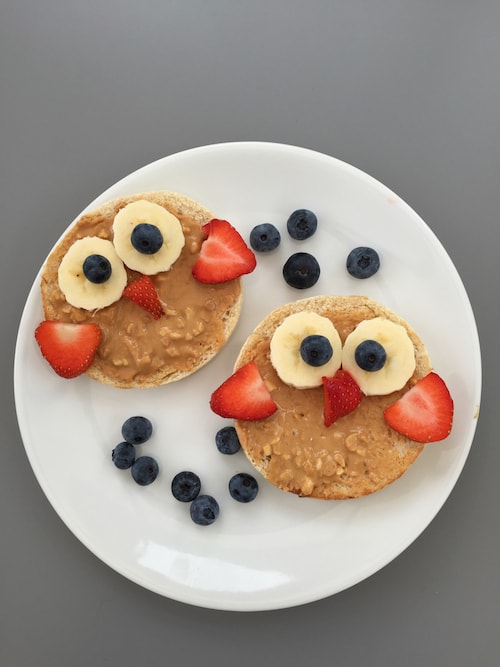 Healthy Snack Ideas - Owl Toast