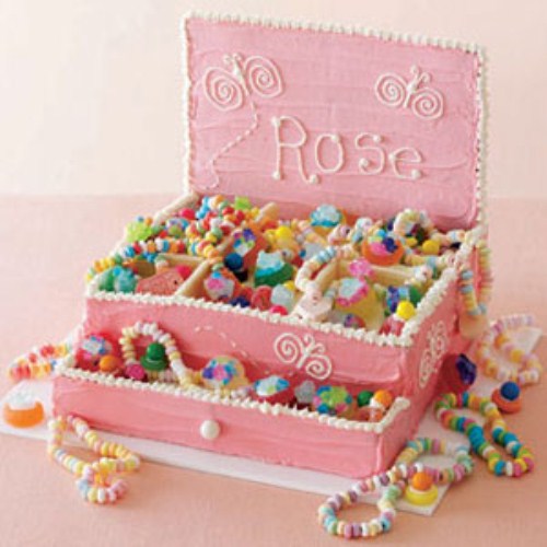 Kids Birthday Cakes - Princess Jewelry Box Cake