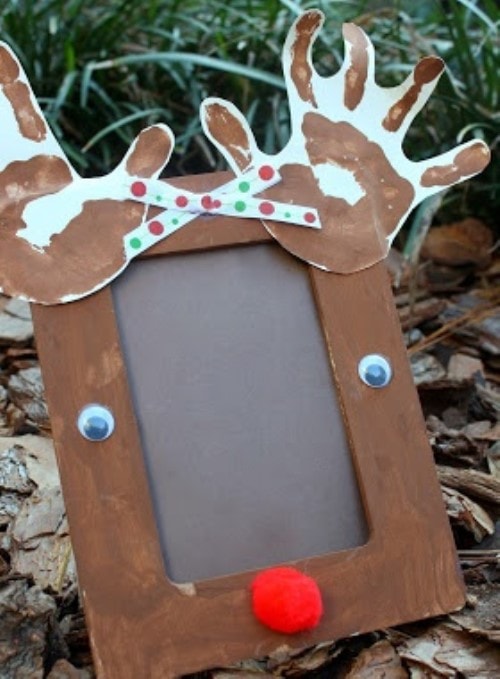 Kids Christmas Crafts - Reindeer Frame