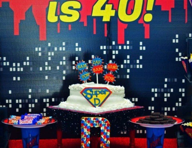 40th Birthday Ideas - Superhero Theme