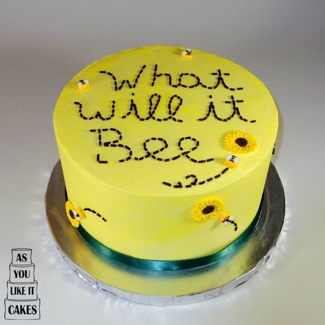 Baby Shower- Cakes - Gender Reveal Cake