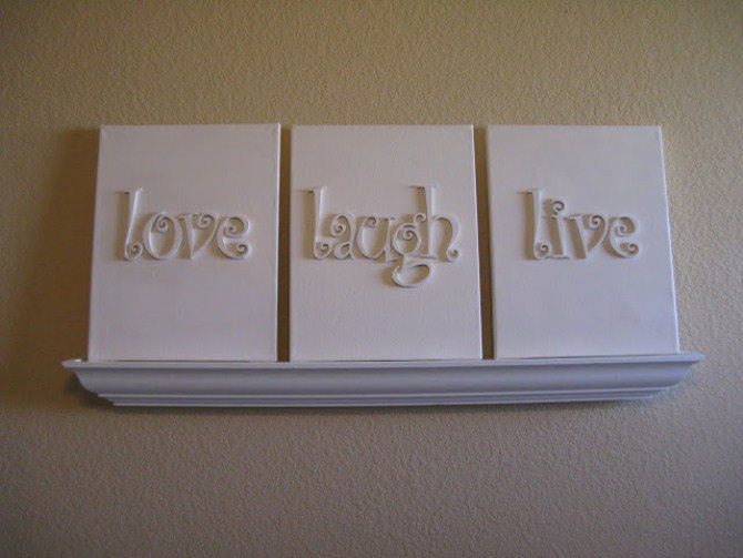 DIY Wall Art - Letters On Canvas