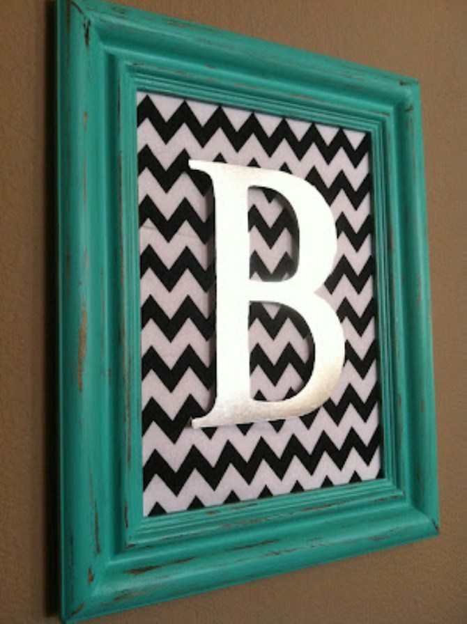 Diy Wall Art - Distressed Monogram Frame