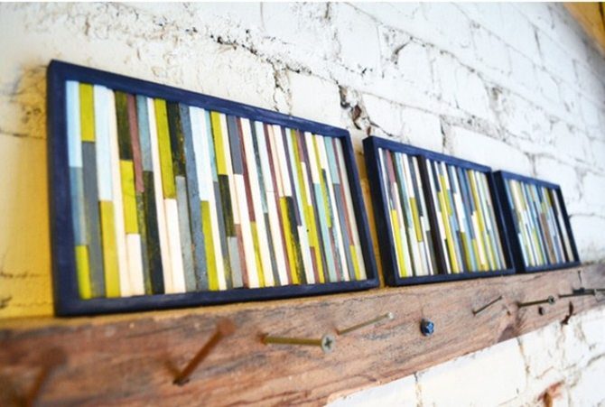 Diy Wall Art - Paint Coffee Stirrers