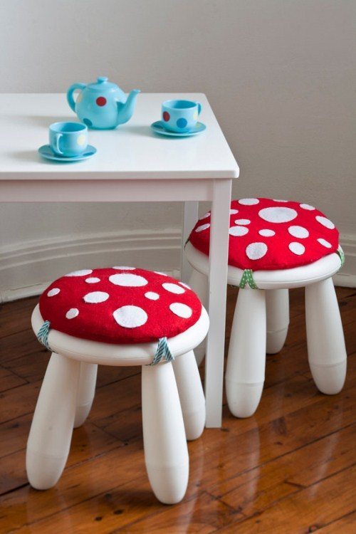 Kids Room Ideas - Mushroom Stools