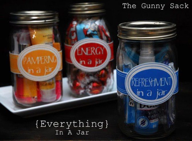 Secret Santa Gift Ideas - Everything In A Jar