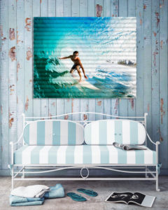 corrugated iron print