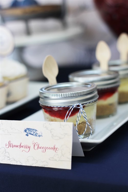 Baby Shower Food - Strawberry Cheesecake