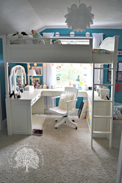 Bedroom Ideas For Girls - Bunk And Study