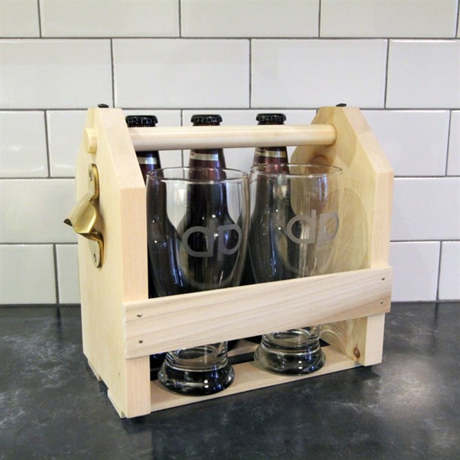 Christmas Gifts For Boyfriend - Custom Beer Glasses & Carrier