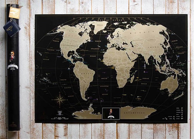 Christmas Gifts For Boyfriend - World Scratch Map