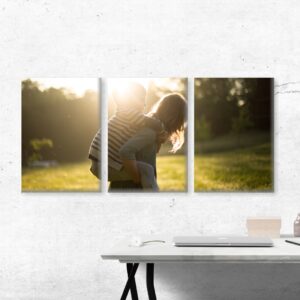 split canvas wall art family