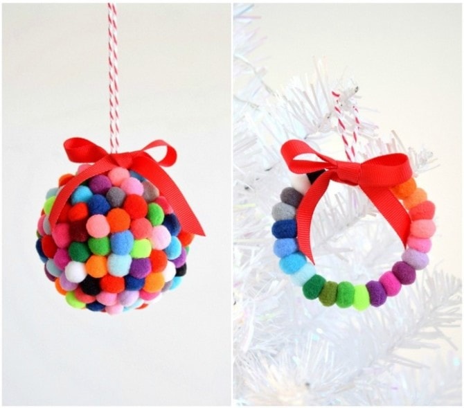 Kids Christmas Crafts - Pom Pom