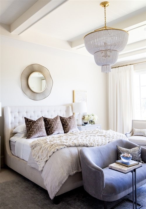 Master Bedroom Decorating Ideas - Beaded Chandelier