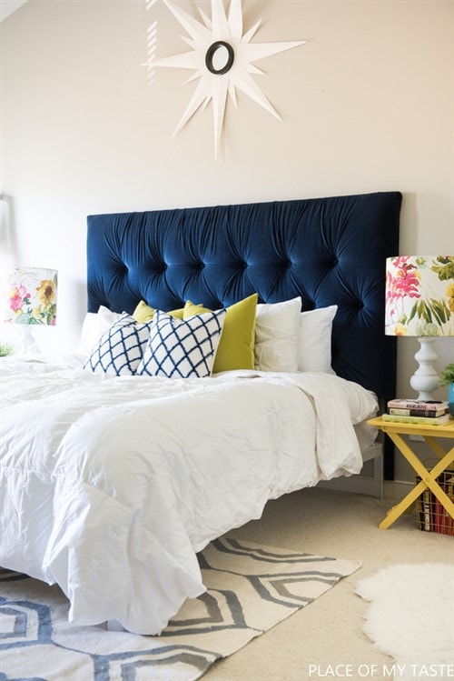 Master Bedroom Decorating Ideas - Soft And Velvety Headboard