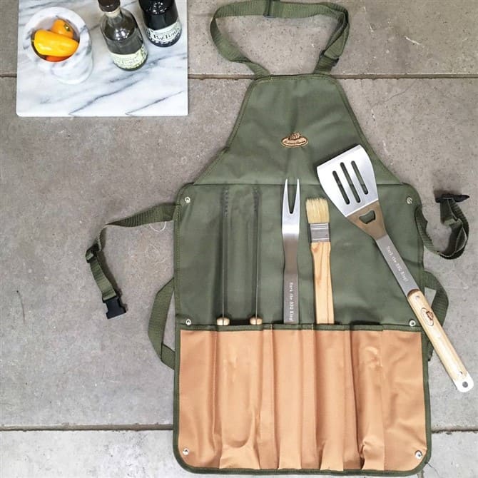 50th Birthday Gift Ideas - Personalised Bbq Apron And Tool Set