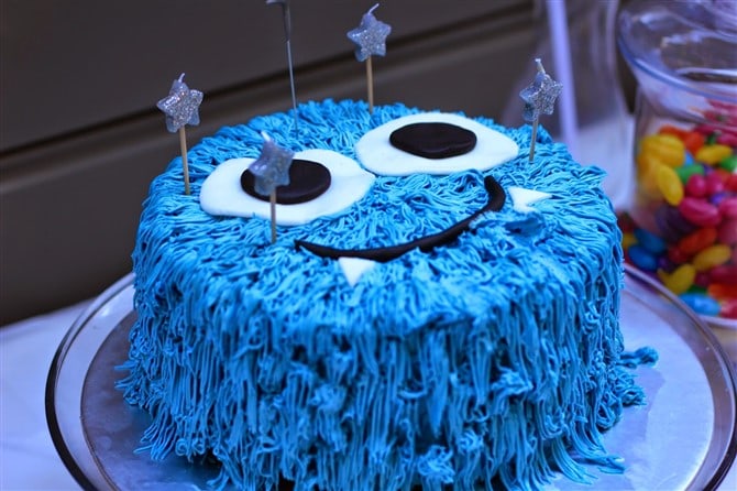 Boys Birthday Cakes - Blue Monster