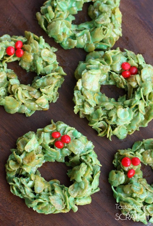Christmas Breakfast Ideas - Christmas Cornflake Wreaths