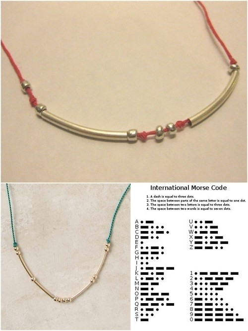 Creative Gift Ideas - Morse Code Necklace
