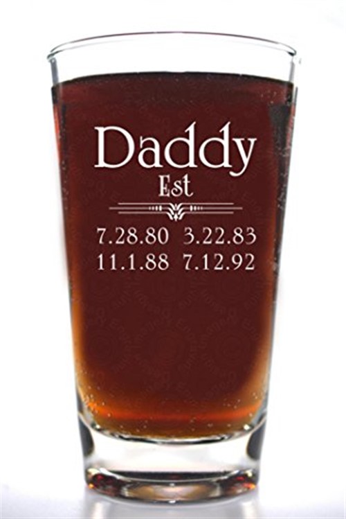 Fathers Day Gifts For First Time Dads - Personalized Beer Glass