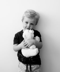 little boy with teddy