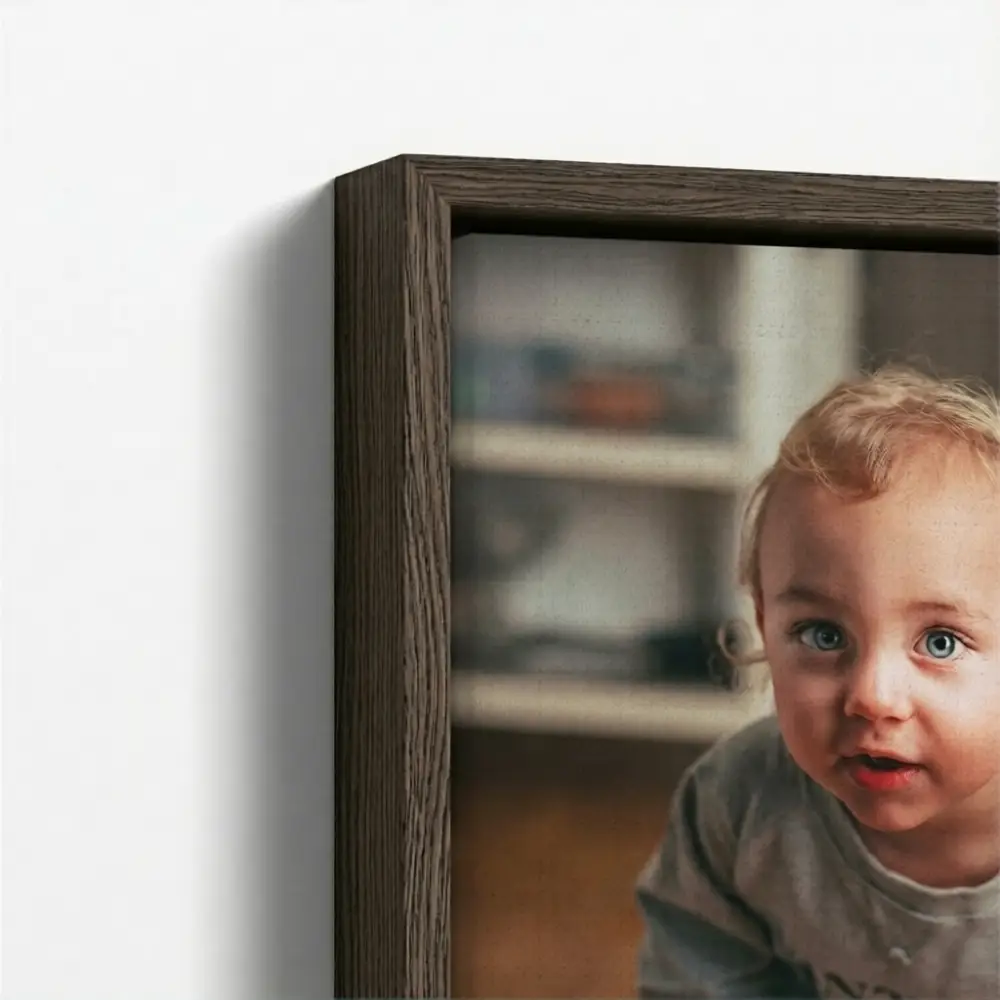 Wood Grain Floating Frame